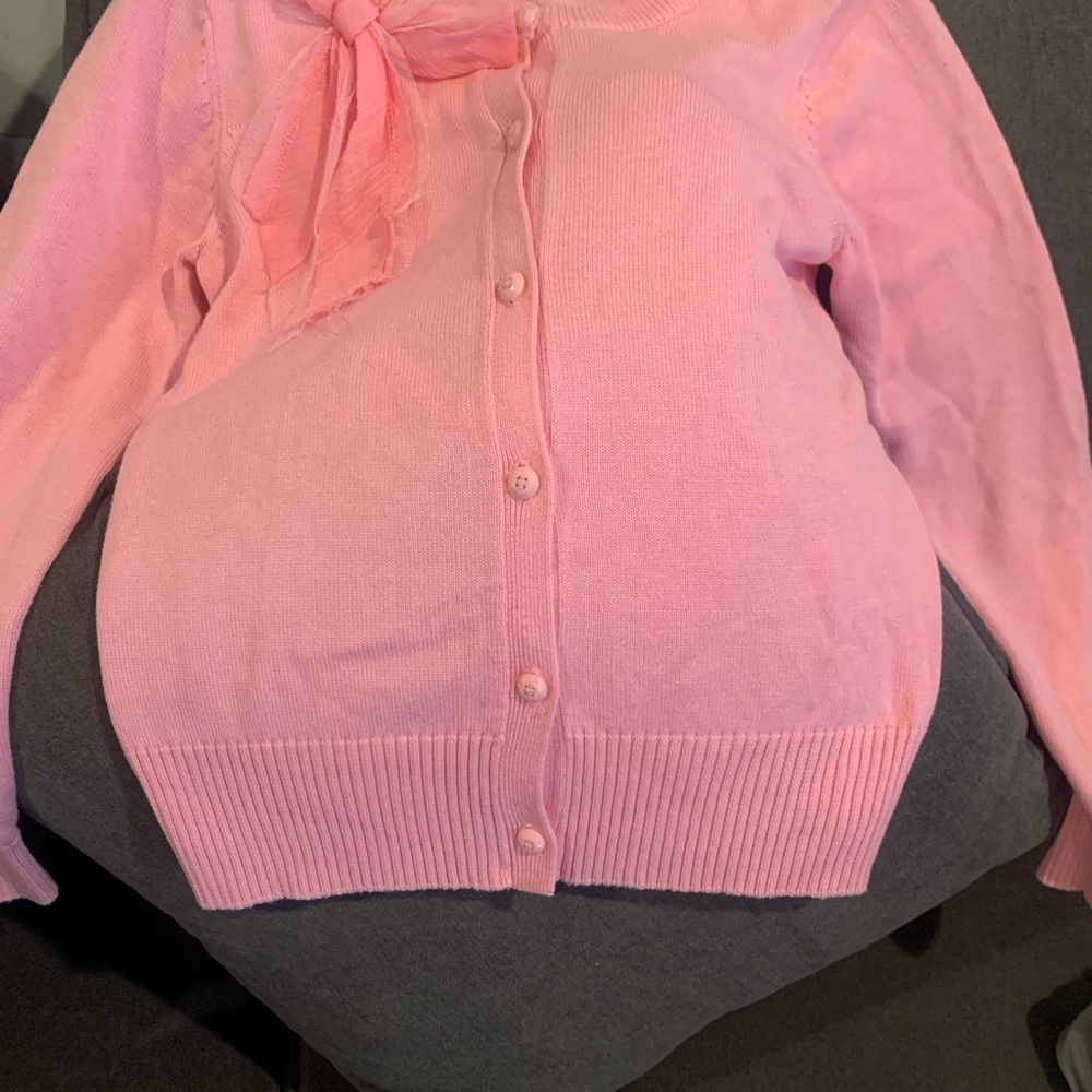Girls pretty pink cardigan size 7/8